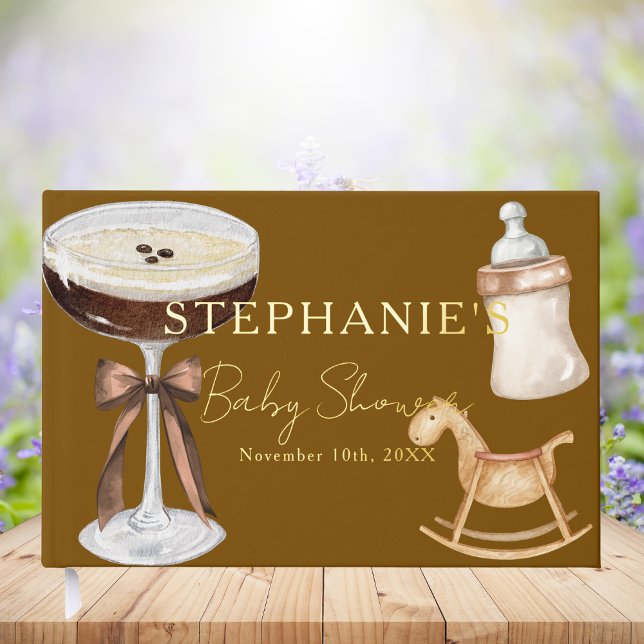 Libro De Visitas Baby Shower personalizado de Brown Espresso Martin (Subido por el creador)