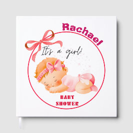 Libro De Visitas Baby Shower Rosa, Baby Shower Niña