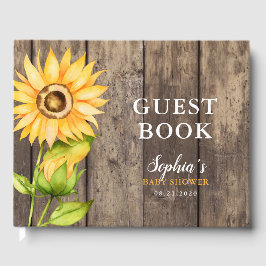 Libro De Visitas Baby Shower ruso del girasol