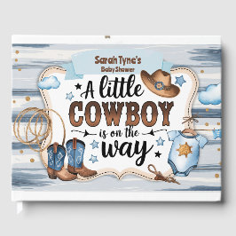 Libro De Visitas Baby Shower Rustic Western Rodeo Boys