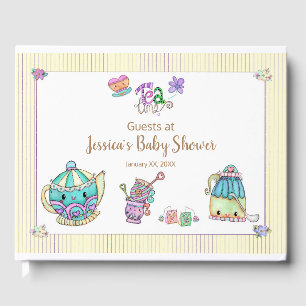 Libro De Visitas Baby Shower Tea Time
