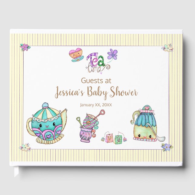 Libro De Visitas Baby Shower Tea Time (Anverso)