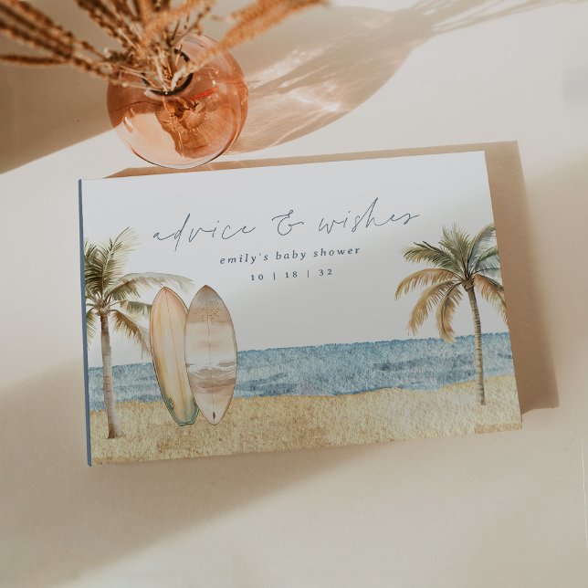Libro De Visitas Baby Shower Temático Coastal Surf Beach (Subido por el creador)