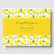 Baby Shower verde blanco amarillo de los lemones s