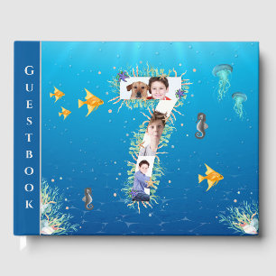 Libro De Visitas Bajo el Collage de fotos Marítimo Gran Séptimo Cum