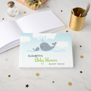 Libro De Visitas Ballena y ballena bebé, Baby Shower