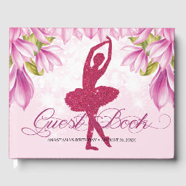 Libro De Visitas Ballerina Pink Birthday I Baby Shower