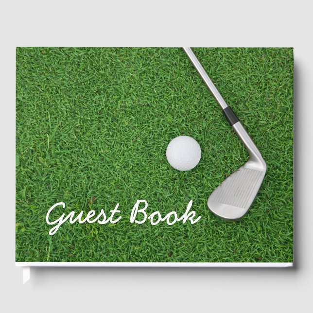 Libro De Visitas Baloncesto de golf sobre césped verde (Anverso)