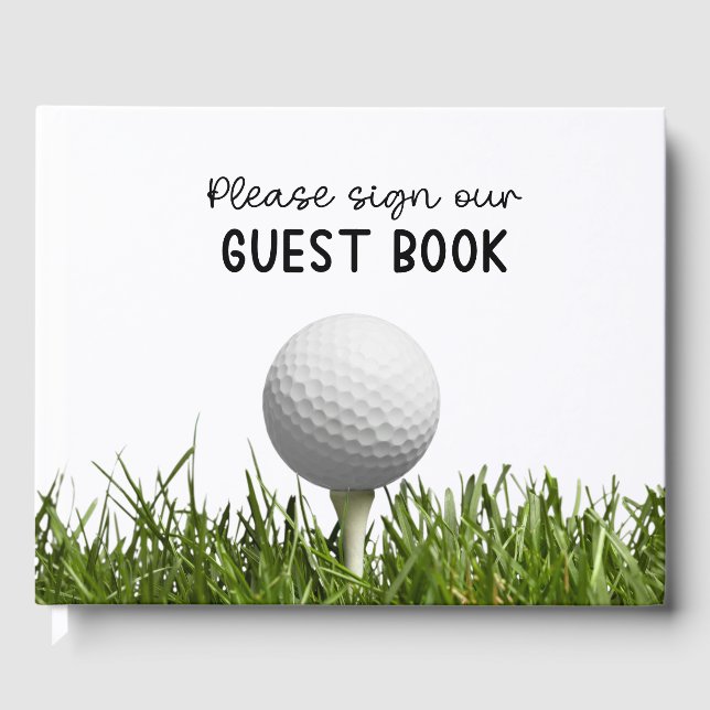 Libro De Visitas Baloncesto de golf sobre césped verde (Anverso)