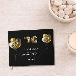 Libro De Visitas Balones de papel de leopardo dorado dulce 16