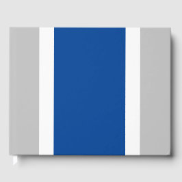 Libro De Visitas Bandas De Carreras Blanca Azul Ampliamente Negrita