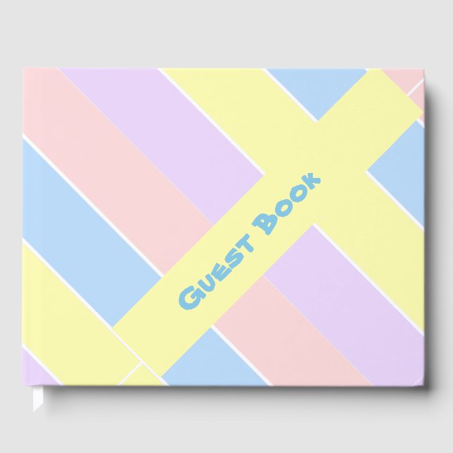 Libro De Visitas Bandas de primavera de Pastel (Anverso)