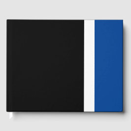 Libro De Visitas Bandas Esporádicas De Borde Blanco Azul Profundo Y