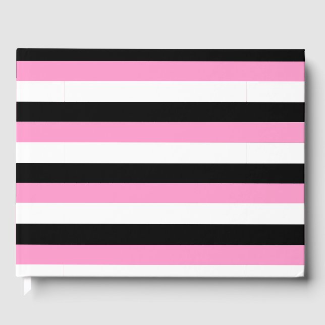 Libro De Visitas Bandas negras, blancas y rosas (Anverso)