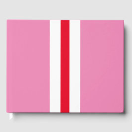 Libro De Visitas Bandas verticales blancas blancas y rojas esporádi