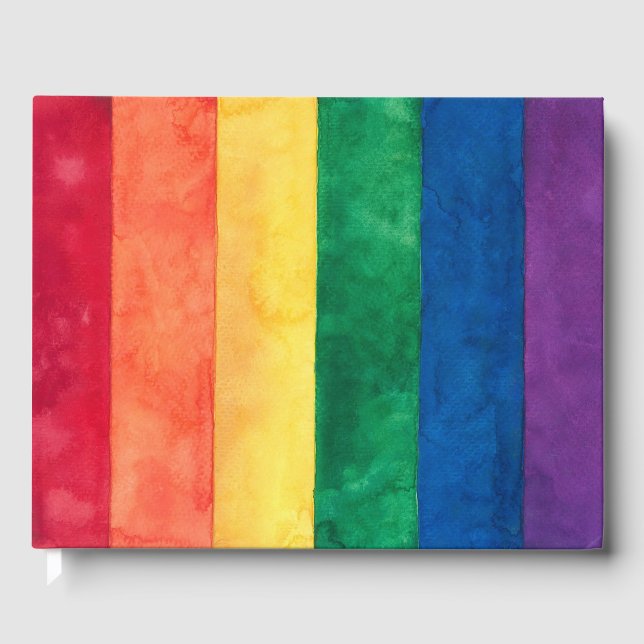 Libro De Visitas Bandera arcoiris del orgullo gay (Anverso)
