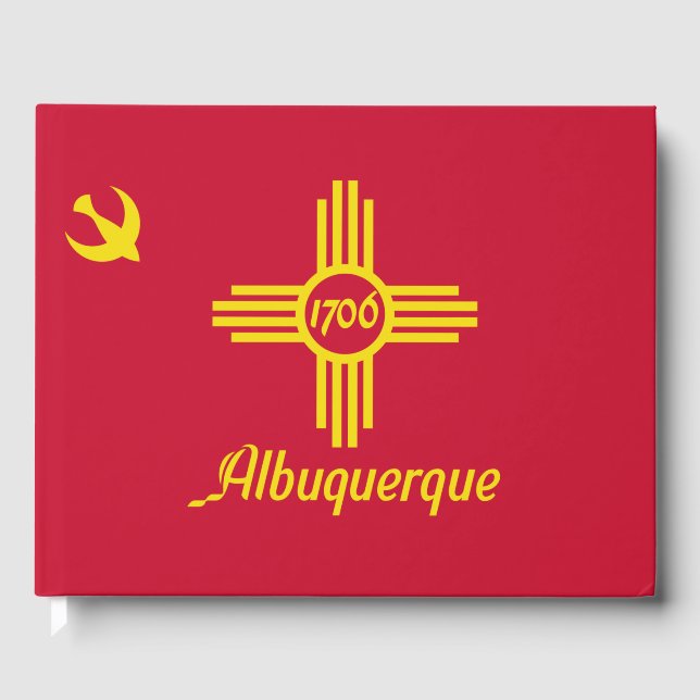 Libro De Visitas Bandera de Albuquerque (Nuevo México) (Anverso)