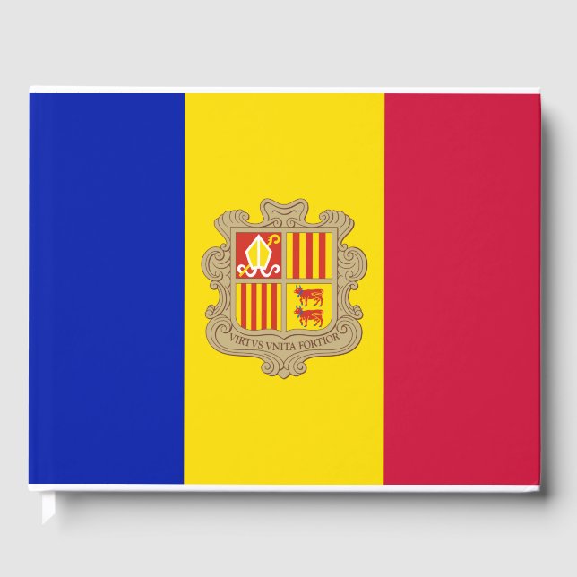Libro De Visitas Bandera de Andorra (Anverso)