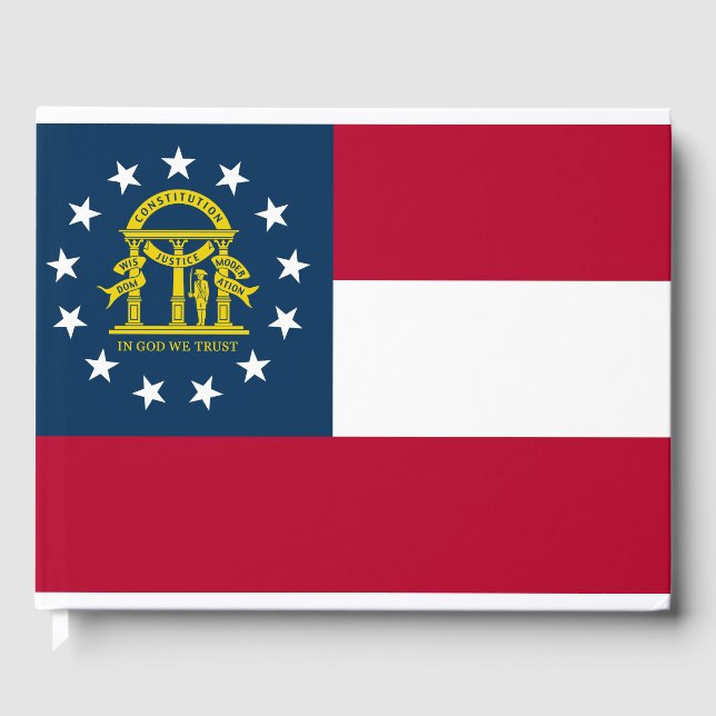 Libro De Visitas Bandera de Georgia (Estado de EE. UU.) (Anverso)
