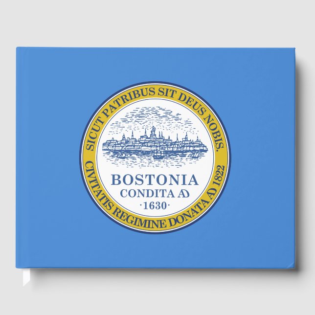 Libro De Visitas Bandera de la ciudad de Boston (Massachusetts) (Anverso)