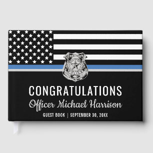 Libro De Visitas Bandera de la Línea Azul de la Policía Felicitacio