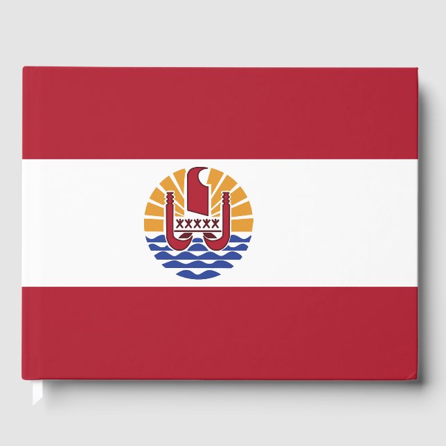 Libro De Visitas Bandera de la Polinesia Francesa (Anverso)