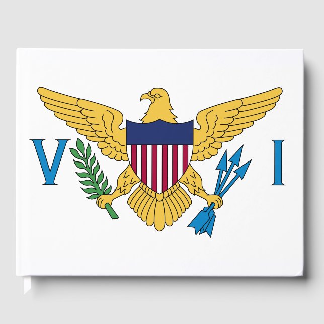 Libro De Visitas Bandera de las Islas Vírgenes de los Estados Unido (Anverso)