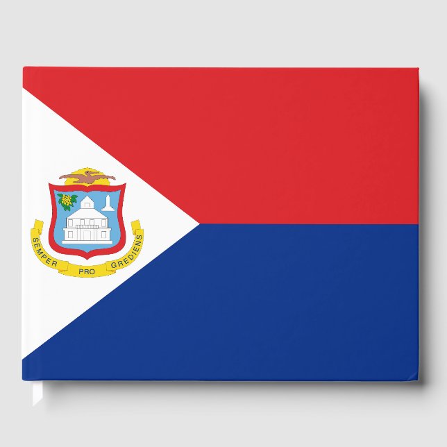 Libro De Visitas Bandera de Sint Maarten (Anverso)