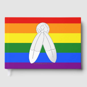 Libro De Visitas bandera del orgullo de dos espíritus de SlipperyJo