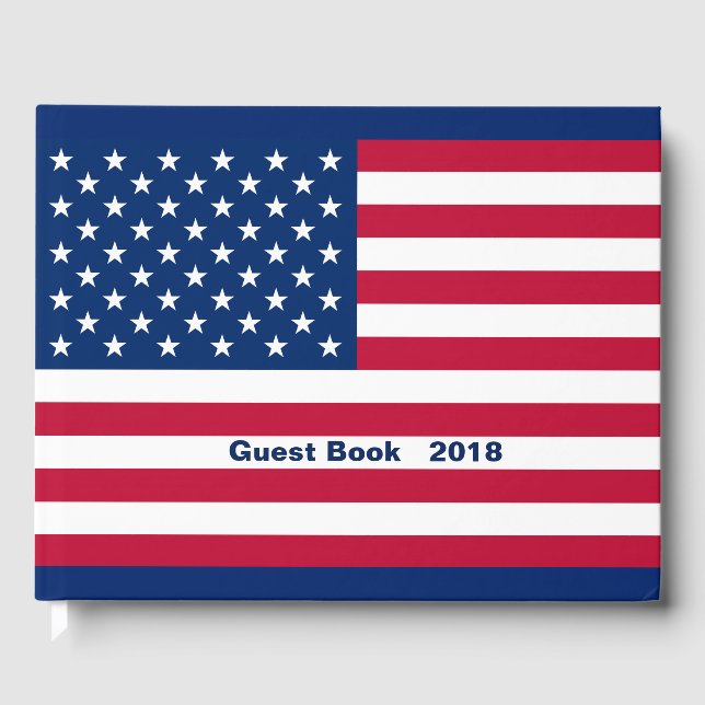 Libro De Visitas Bandera Estados Unidos País de Estados Unidos (Anverso)