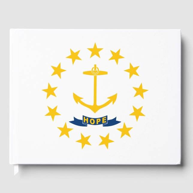 Libro De Visitas Bandera estatal de la isla de Rhode (Anverso)