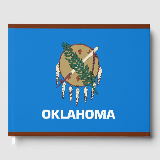 Libro De Visitas Bandera estatal de Oklahoma (Anverso)