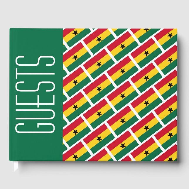 Libro De Visitas BANDERA GHANA Ghanesa GREEN Personalizada Patrióti (Anverso)