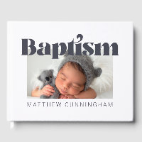 Baptism Modern Bold Simple Foto Gracias