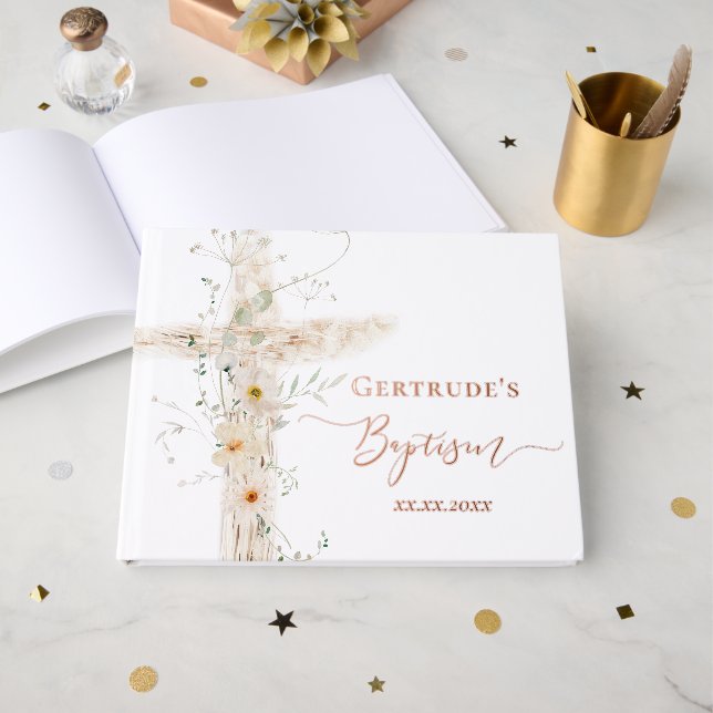 Libro De Visitas Baptismo Cruz Santa (Anverso Abierto)