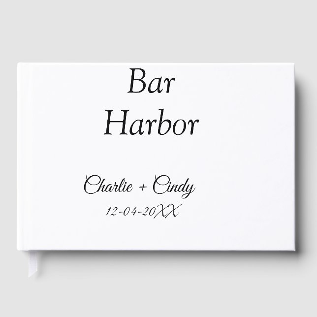 Libro De Visitas Bar Harbour soltería boda de novias (Anverso)
