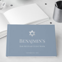 Bar Mitzvah Azul Polvoriento Estrella de David de 