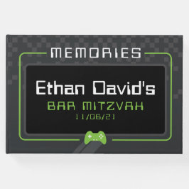Libro De Visitas BAR MITZVAH BIENVENIDA gamer fresco trendy negro v