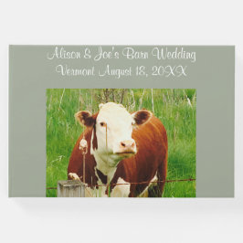 Libro de visitas Barn Boda Cow Couple (Nombres)
