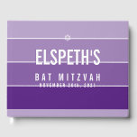 Libro De Visitas BAT MITZVAH moderno negrita oscuro bloque violeta<br><div class="desc">por kat massard >> https://linktr.ee/simplysweetpaperie <<</div>