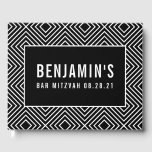 Libro De Visitas BAT MITZVAH patrón geométrico audaz moderno negro<br><div class="desc">por kat massard >> https://linktr.ee/simplysweetpaperie <<</div>