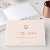 Bat Mitzvah Rosa Estrella de David Judía de Oro Ro