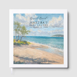 Libro De Visitas Beach Baby Guestbook Seaside Baby Shower Keepsak