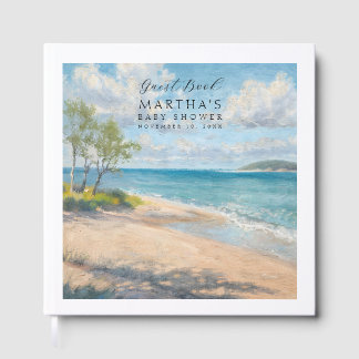 Libro De Visitas Beach Baby Guestbook Seaside Baby Shower Keepsak