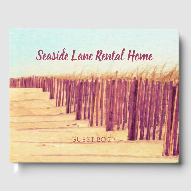 Libro De Visitas Beach Dunes Oceanfront Hospitality Guest Book (Anverso)