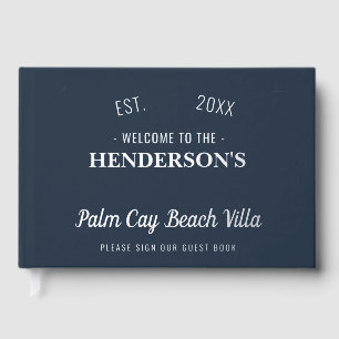 Libro De Visitas Beach House Vacaciones Alquiler Personalizado Náut