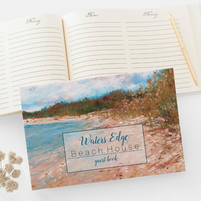 Libro De Visitas Beach Shore Painting Vacation Rental Guest Book (Subido por el creador)