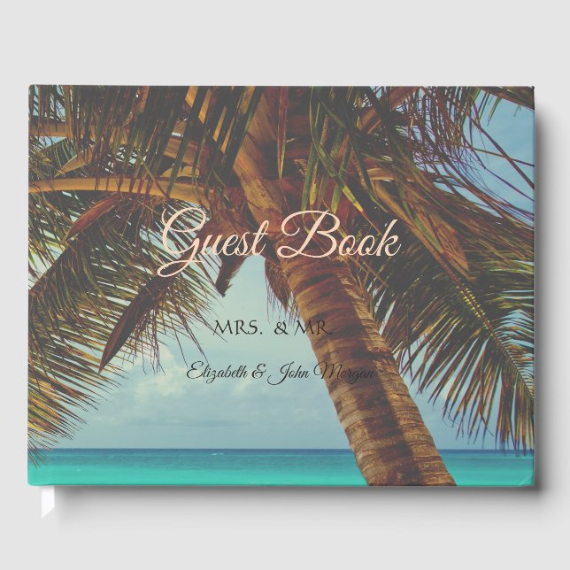 Libro De Visitas Beach Tropical, Palm Seasheles (Anverso)