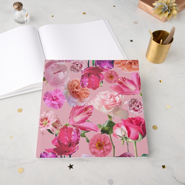 Libro De Visitas Beautiful flowers (Anverso Abierto)