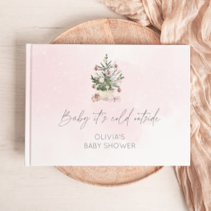 Libro De Visitas Bebé, frío fuera de la ducha de bebé rosa